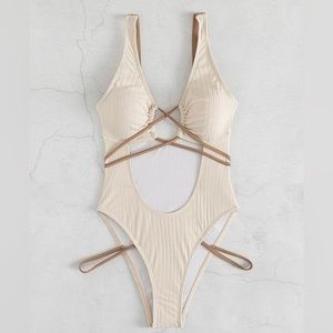One piece nude swimsuit